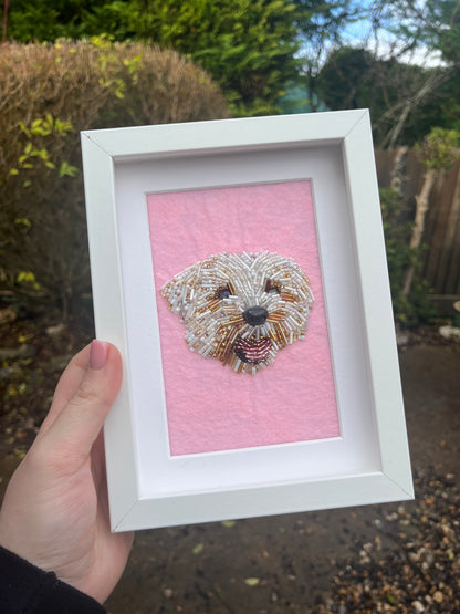 Personalised Embroidered Pet Portrait (CURRENTLY 38 WEEKS PROCESSING TIME DUE TO DEMAND)