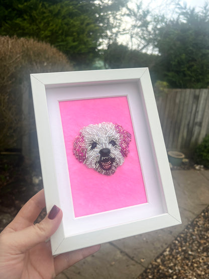 Personalised Embroidered Pet Portrait (CURRENTLY 38 WEEKS PROCESSING TIME DUE TO DEMAND)