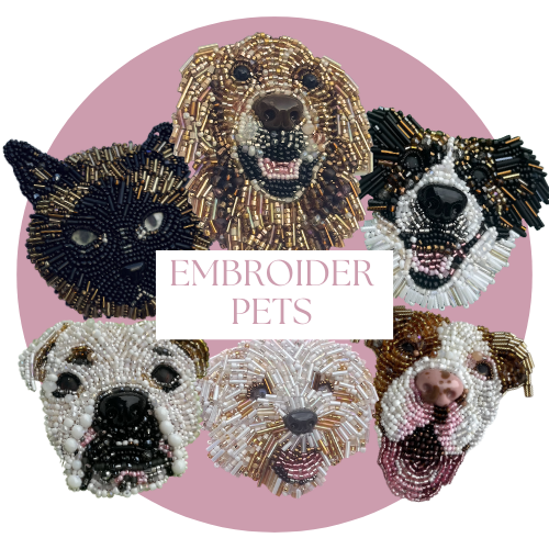 Personalised Embroidered Pet Portrait (CURRENTLY 38 WEEKS PROCESSING TIME DUE TO DEMAND)